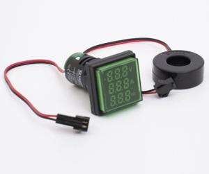 Світлодіодний індикатор 3 в 1 AD22-DVAHM AC 50-500B, 0- 100A, 0-99Hz, зелений TAKEL