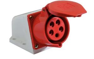 Розетка стаціонарна наружна 7125 32А 380В 3Р+N+E IP44 LEE