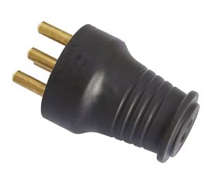 Вилка каучукова переносна KEFT 3Р+PE 25A IP44 Bylion