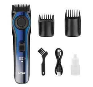 Машинка (тример) для стрижки волосся та бороди VGR V-080, Professional, 2 насадки, регулировка висоти, встр. акум.