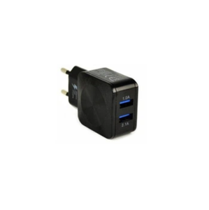 Мережевий зарядний пристрій Aspor F13C Carbon Series 2.1A/2USB- чорний