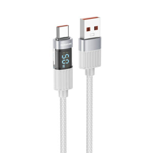 USB кабель Borofone BU46 5A Type-C with display 1.2m- сірий