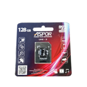 Карта пам`яті Aspor MicroSDHC 128GB UHS-III (Class 10) + SD adapter