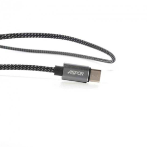 USB кабель Aspor A131 Micro Nylon 2.4A/1.2м- чорний