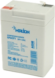 Акумуляторна батарея MERLION AGM 6V, 4,5Ач