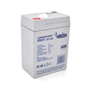 Акумуляторна батарея MERLION AGM GP655F1 6 V 5.5Ah
