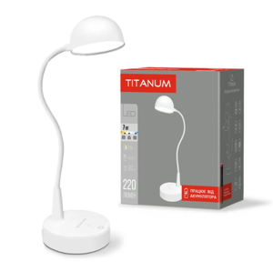 LED лампа настільна з акумулятором TITANUM TLTF-012W 7W 3000-6000K