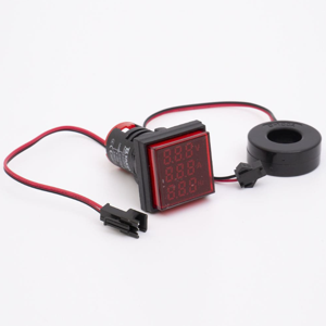 Світлодіодний індикатор 3 в 1 AD22-DVAHM АC 50-500В, 0-100А, 0-99Hz, червонийTAKEL