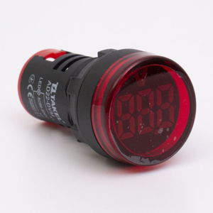 Світлодіодний вольтметр в розетку AD22-DSM AC 60-500B,  червоний TAKEL