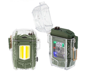 Ліхтар MULTI FUNCTIONAL D48-1-COB green, Li-Ion аккум., індикатор заряду, запальничка , ЗУ Type-C,Вох